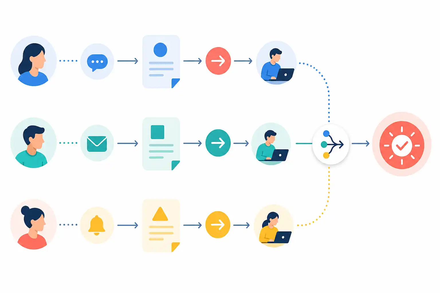 Infografik zu Asynchrone Zusammenarbeit im Team klären: Workshop für weniger Chat-Stress und klare Übergaben (KI-generiert)
